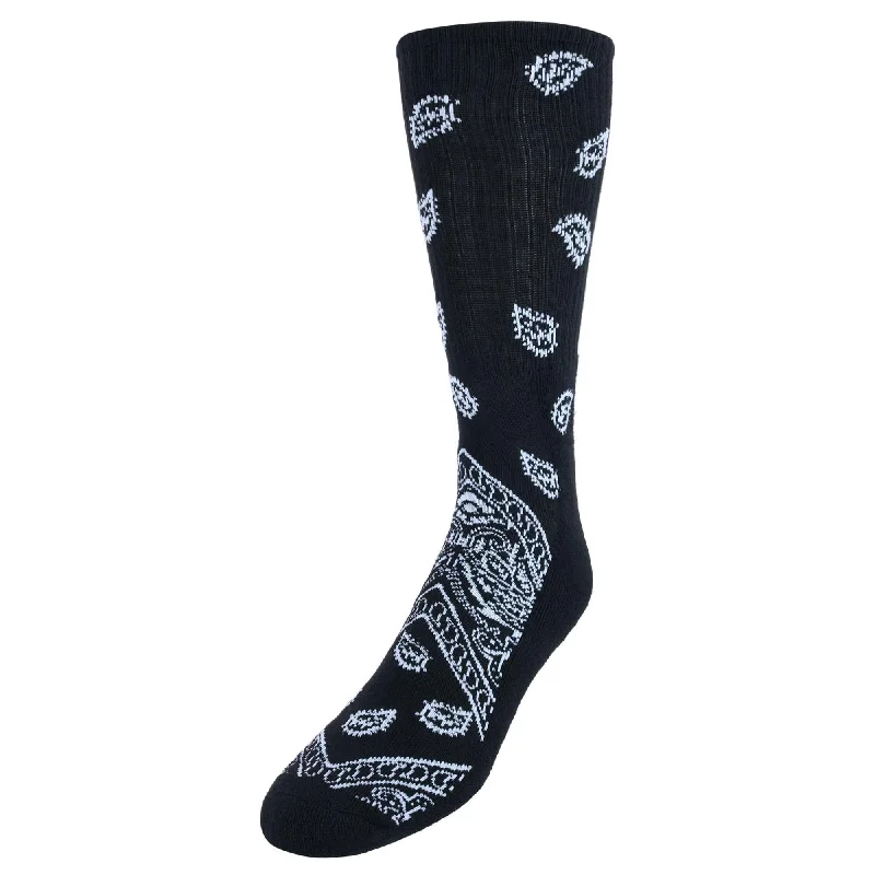 CTM® Men's Asombroso Bandana Socks (1 Pair)