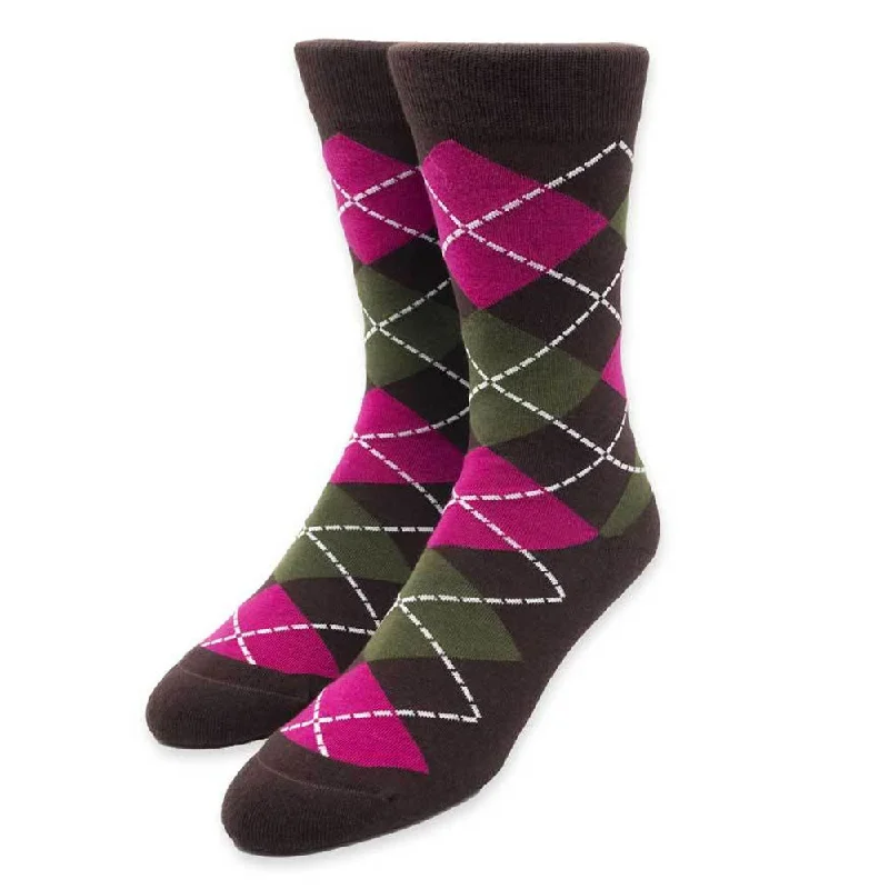 Pink Argyle Men’s Socks