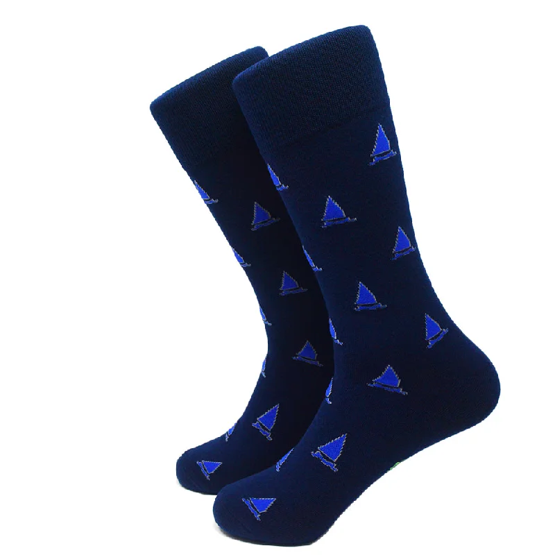 Sailboat Socks - Men's Mid Calf