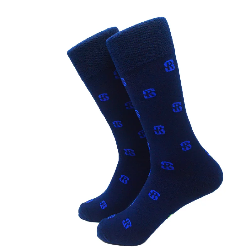 Salve Regina University Socks - SR Logo - Men's Mid Calf