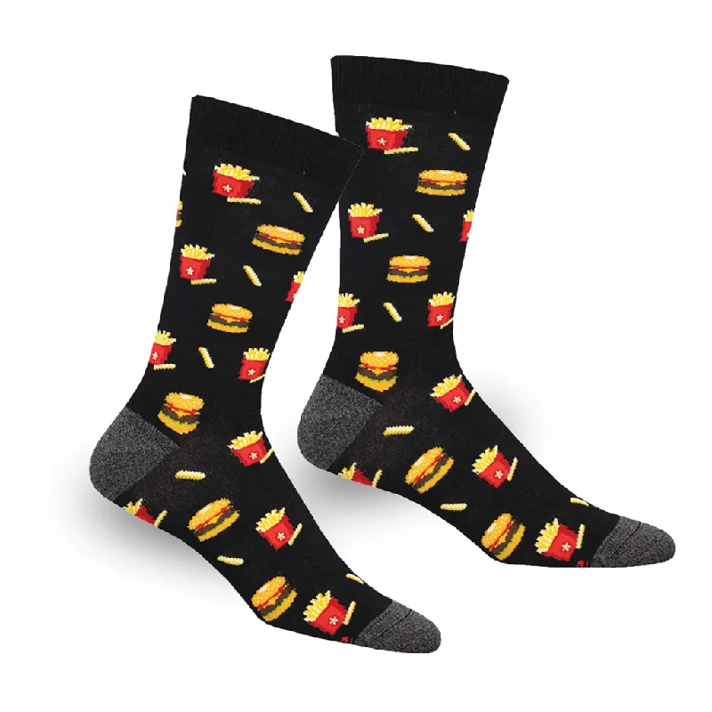 Burger and Fries on Socks