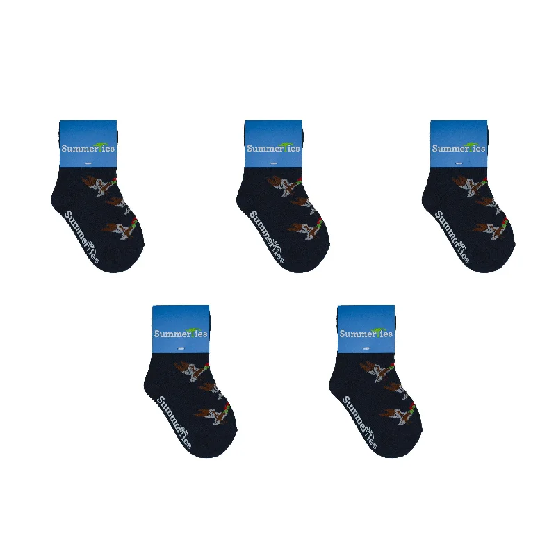 Duck Socks - Toddler Crew Sock - Navy - 5 Pairs