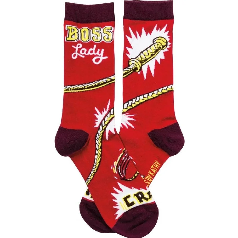 The Bullish Store Women's Boss Lady Whipcrack Novelty Socks