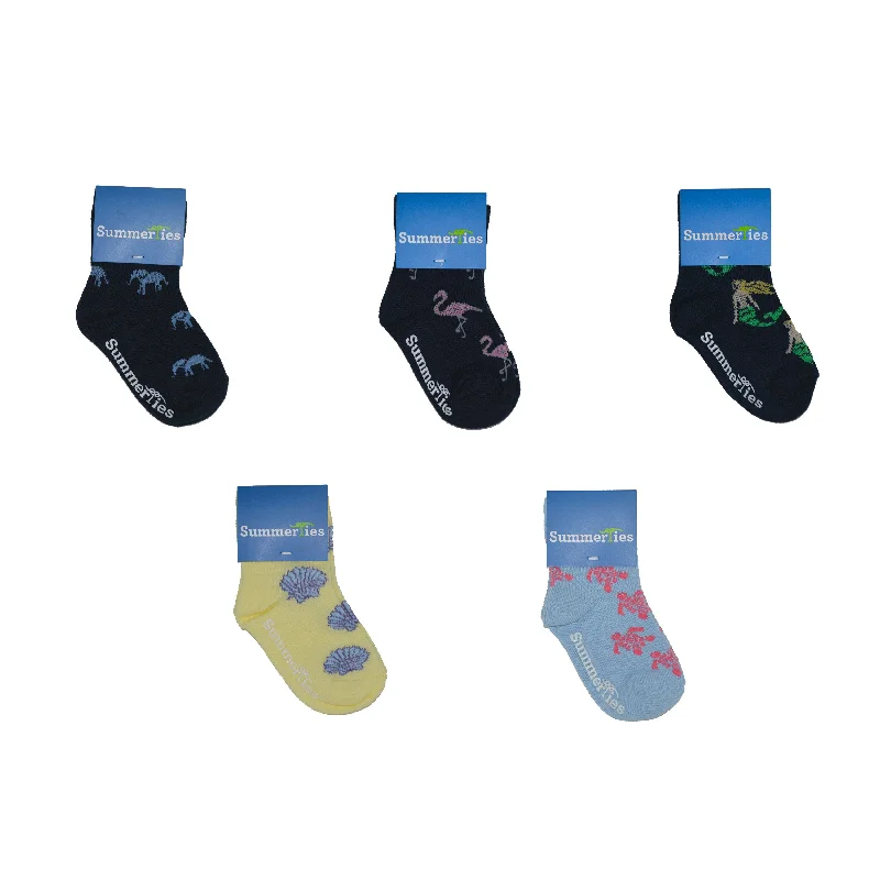 5 Pairs - Toddler Crew Socks - Group 2