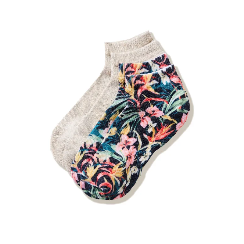 Tommy Bahama Women's IslandZone Performance Athletic 2 Pack Socks - Multi