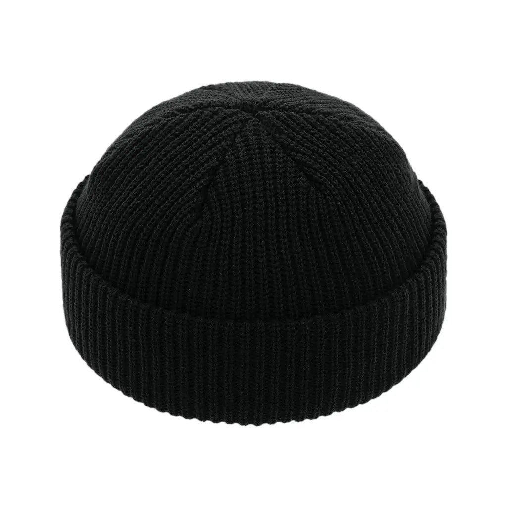 BLACK FISHERMAN BEANIE