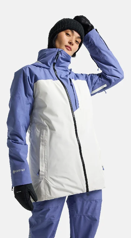 Burton Pillowline GORE-TEX Jacket Womens Slate Blue / Stout White