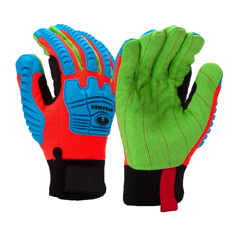 Pyramex Corded Cotton Impact/Cut Resistant Insulated Work Gloves GL804C (1 Pair)