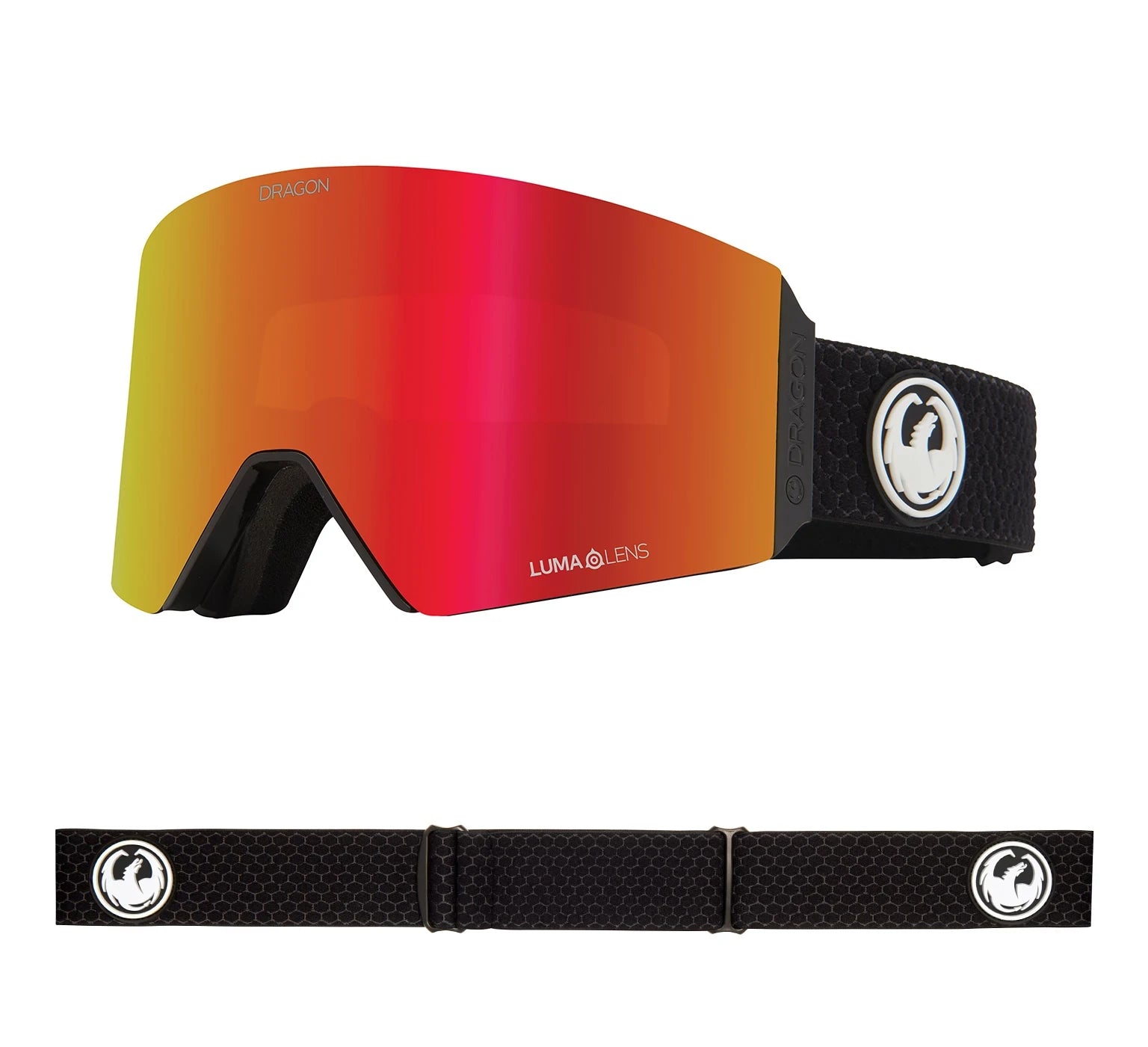 Dragon RVX OTG Snow Goggles 2022 Split / Lumalens Red Ion + Spare Lens Asian Fit