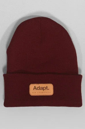 CTA (Burgundy Cuff Beanie)