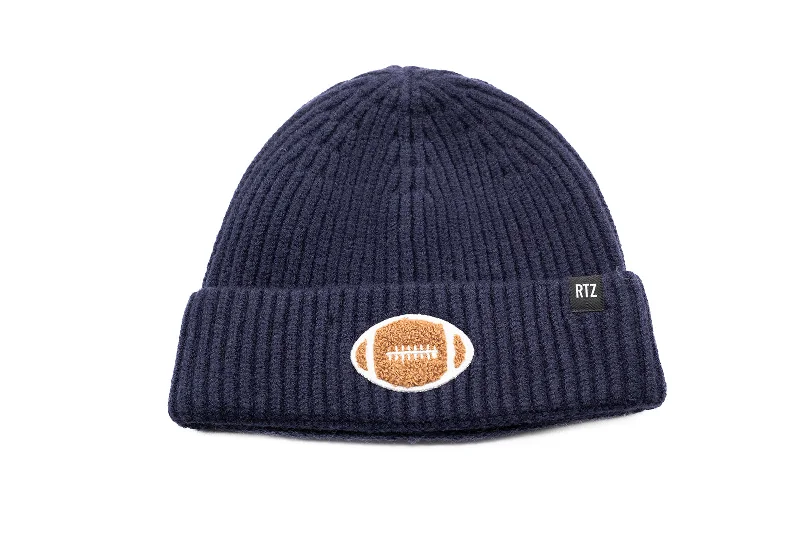 Midnight Terry Football Beanie