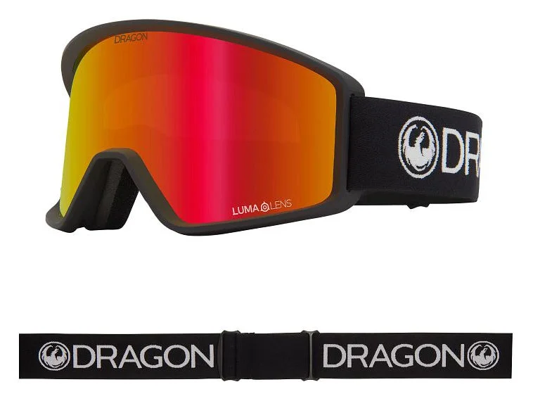 Dragon DXT OTG Snow Goggles Low Bridge Black / Lumalens Black Red Ion