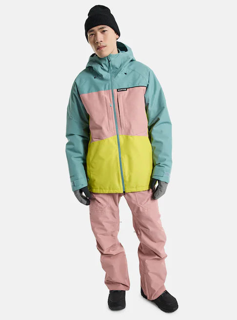 Burton Pillowline GORE-TEX Jacket Mens Rock Lichen / Powder Blush / Sulfur