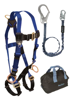 FallTech Back and Side D-rings, Mating Buckles, 6' Internal, Rebar and Gear Bag