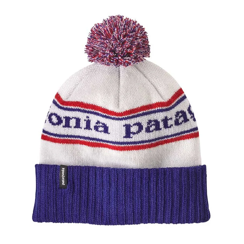 Patagonia Powder Town Beanie Park Stripe Viking Blue 2023