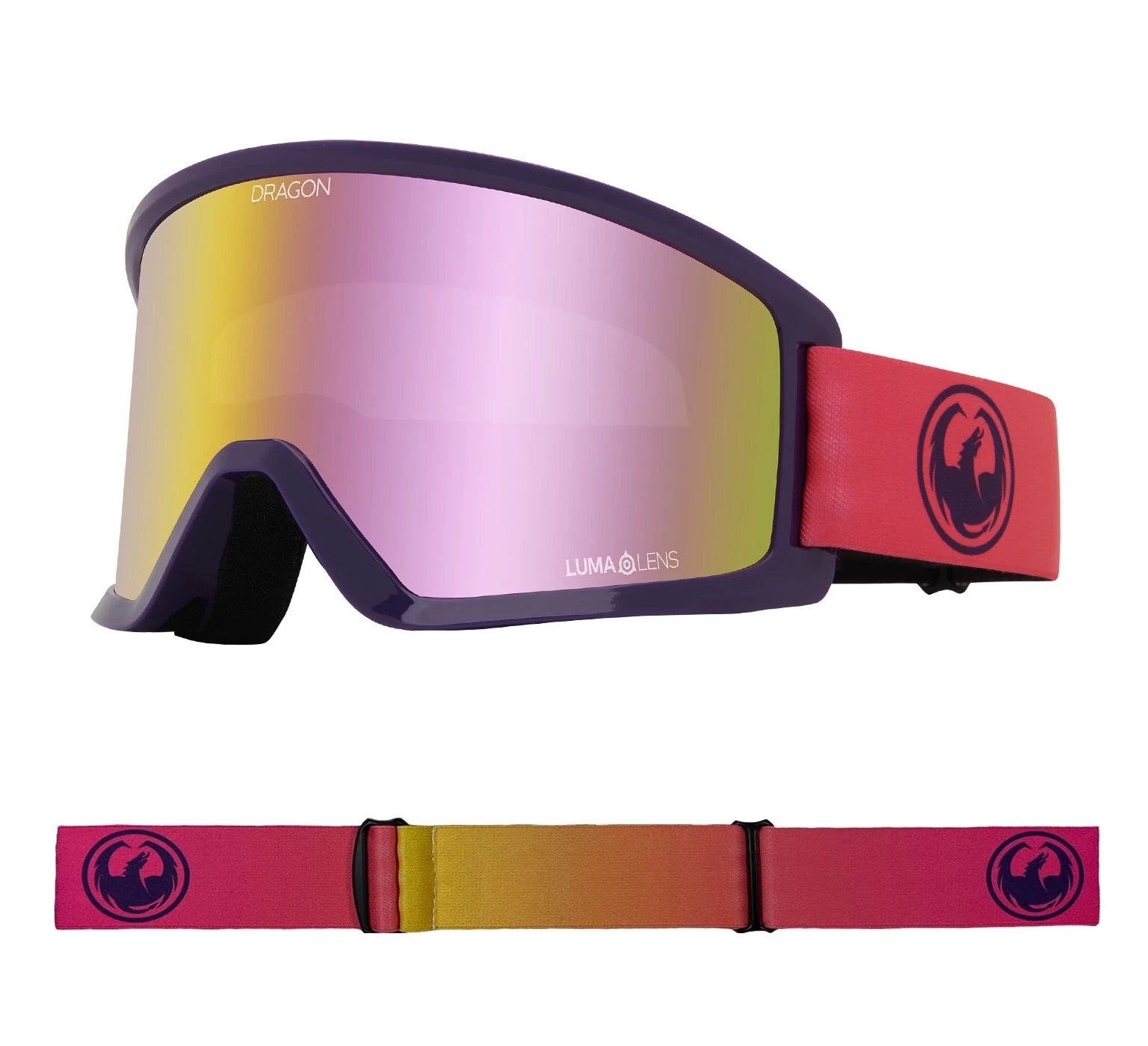 Dragon DX3 OTG Snow Goggles Fade Pink Lite / Lumalens Pink Ion