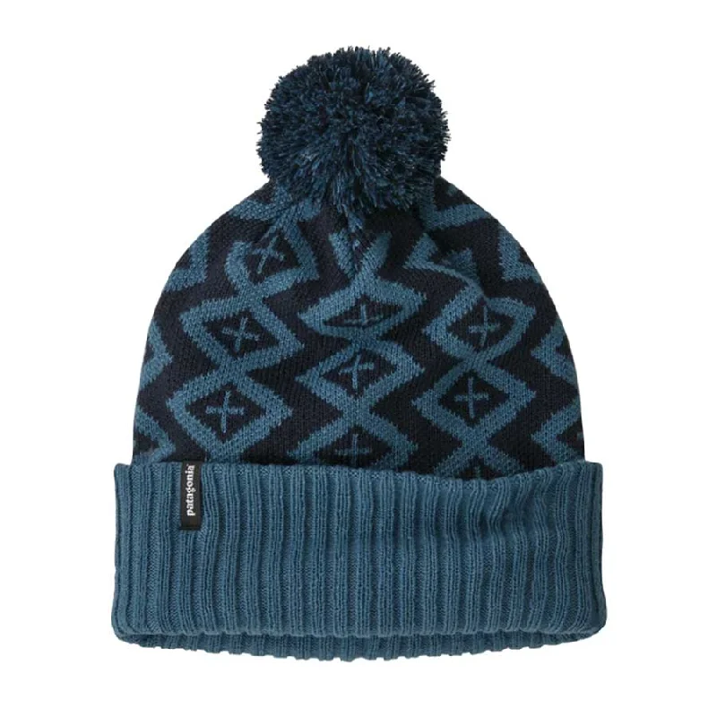 Patagonia Powder Town Beanie Perennial Pinecone Wavy Blue 2023