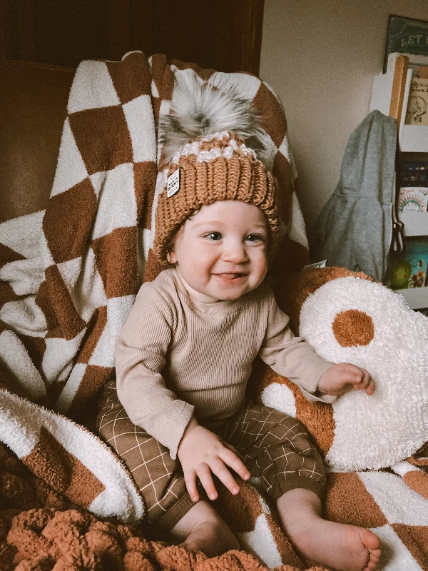 Baby Beanie | Chunky Check [multiple sizes/made to order]