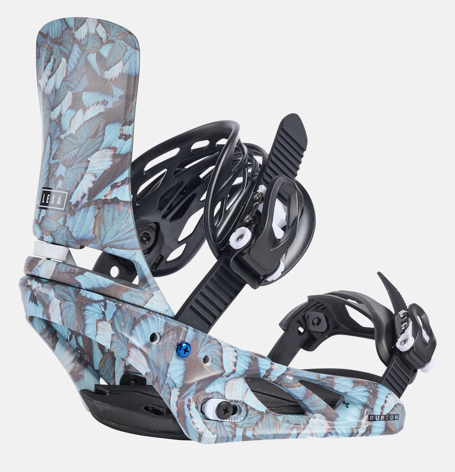 Burton Lexa Snowboard Bindings Womens 2025 Blue Buterflies