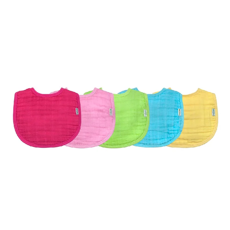 Muslin Bibs made from Organic Cotton (5 pack)