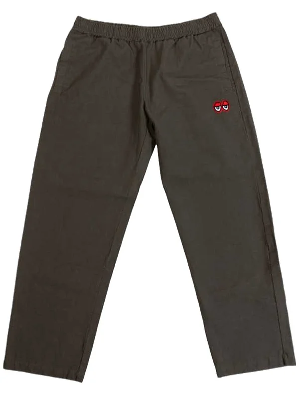 Krooked Eyes Custom Canvas Pant - Olive/Red