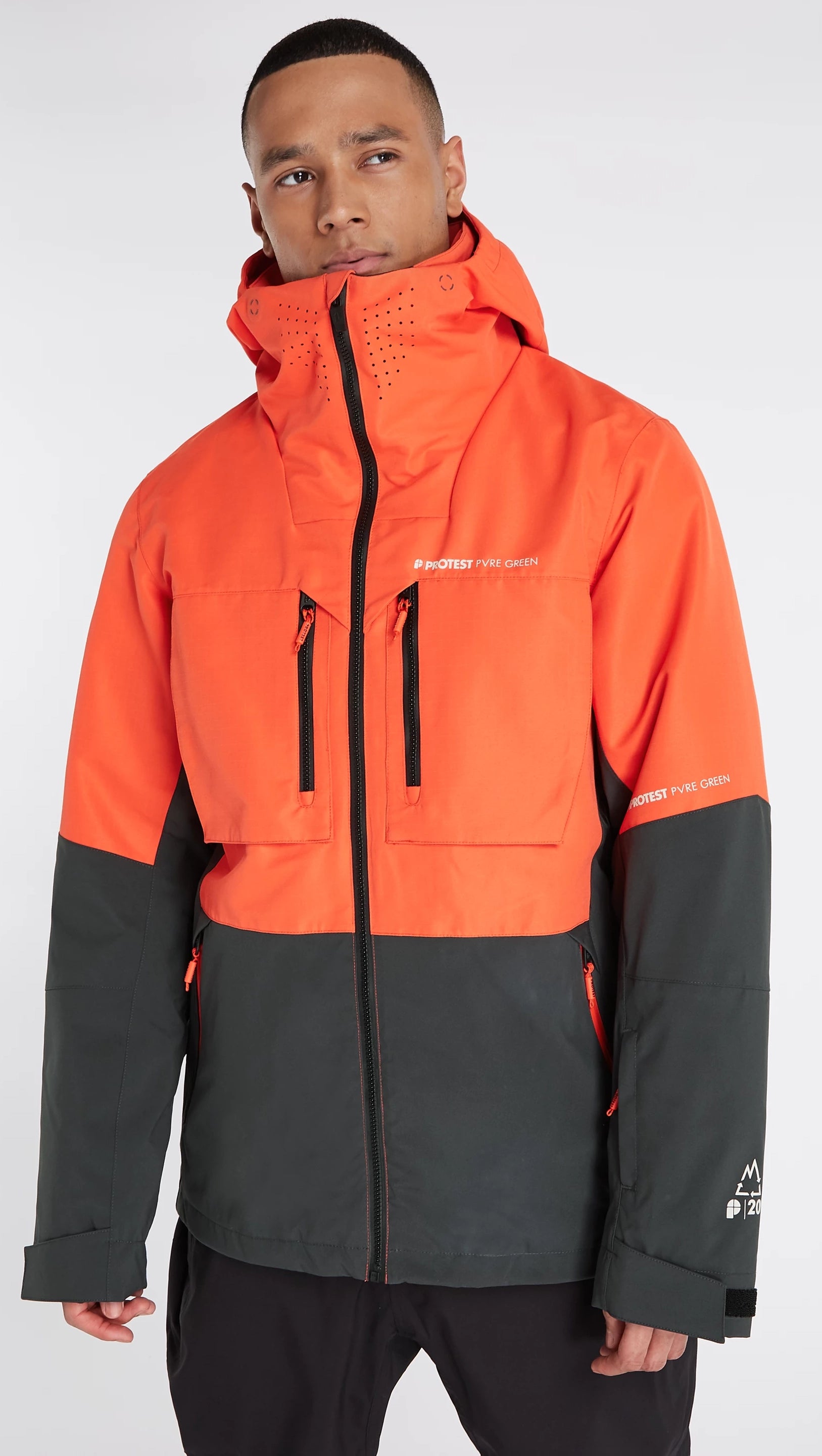 Protest PRT Onega Mens Jacket Orange Fire