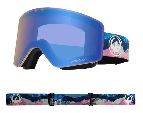 Dragon R1 OTG Snow Goggles Low Bridge Mountain Bliss / Lumalens Flash Blue + Lumalens Dark Smoke