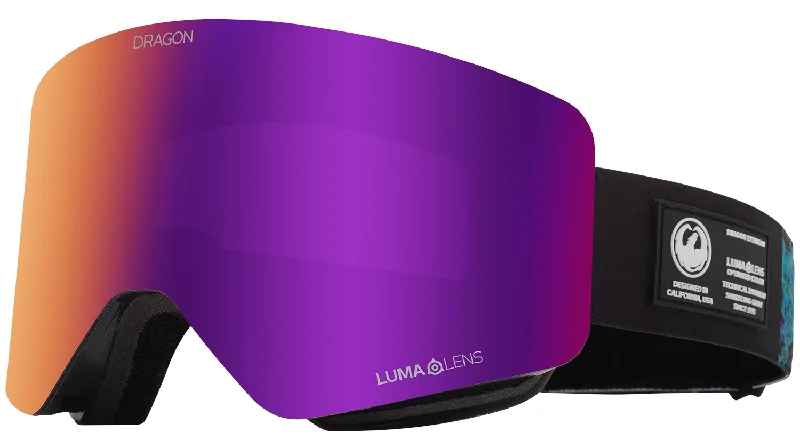 Dragon R1 OTG Snow Goggles Black Pearl / Lumalens Purple Ion + Lumalens Amber