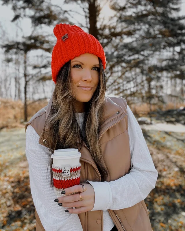 Daily Ribbed Beanie | Bright Red