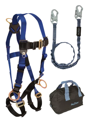 FallTech Back and Side D-rings, Mating Buckles, 6' Internal Lanyard and Gear Bag