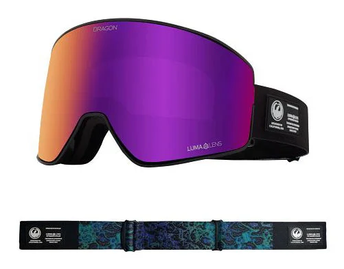 Dragon PXV2 Snow Goggles Low Bridge Black Pearl / Lumalens Purple Ion + Lumalens Amber