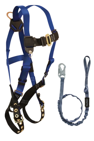 Back D-ring , Tongue Buckles, 5pt, 6' Looped Internal with Snap Hook