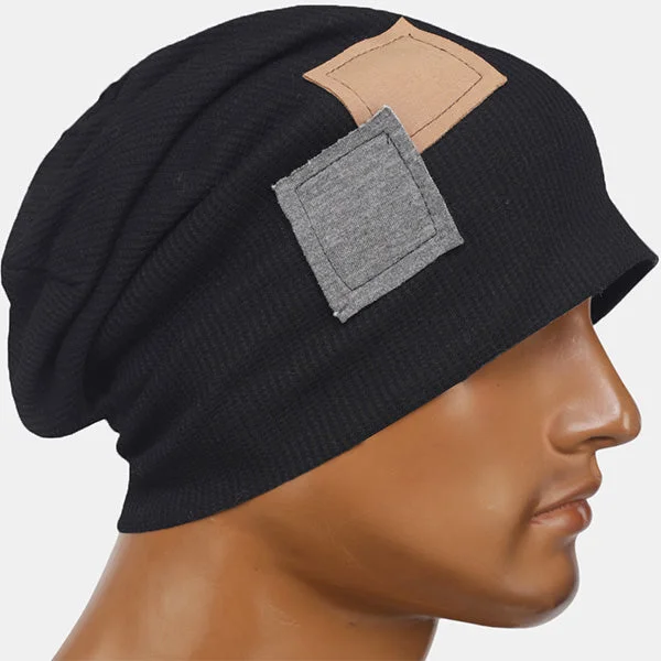 Men Cotton Beanie Slouchy Hat B418