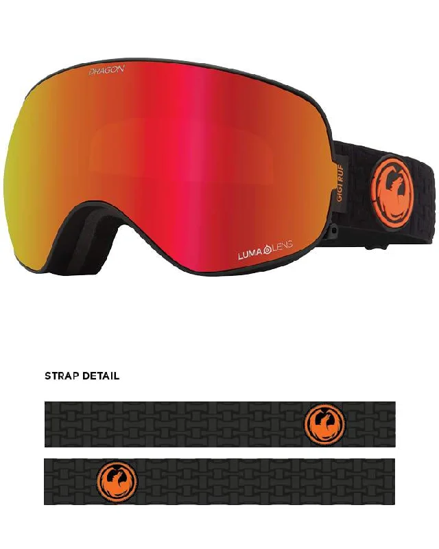 Dragon X2S Snow Goggles Gigi Ruf Sig / Lumalens Red Ion + Spare Lens