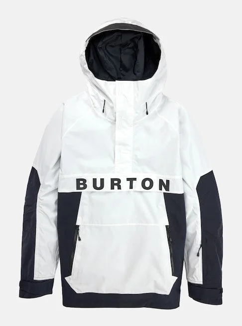 Burton Frostner Mens Anorak Jacket Stout White / Black