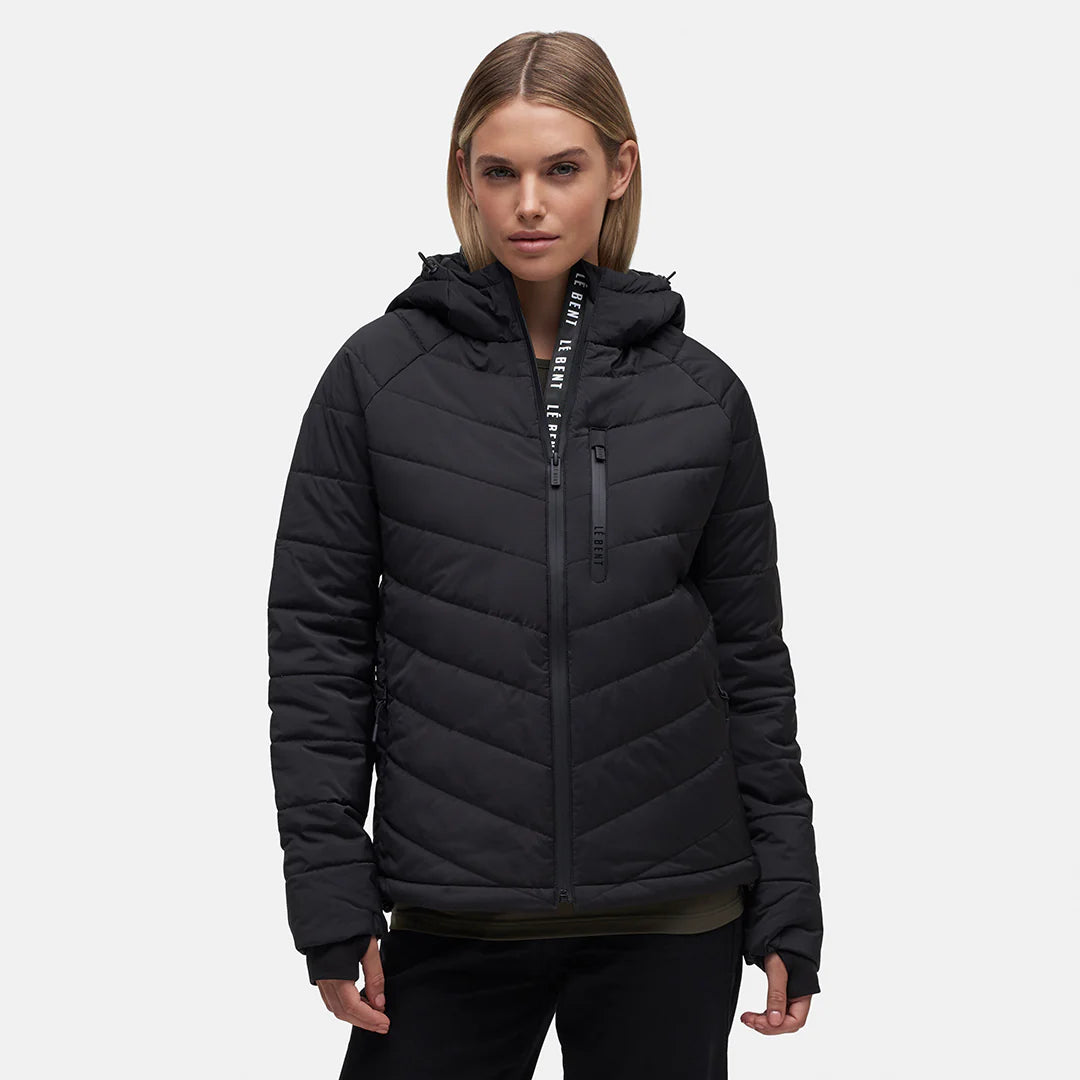 Le Bent Genepi Wool Insulated Hooded Jacket Womens Black