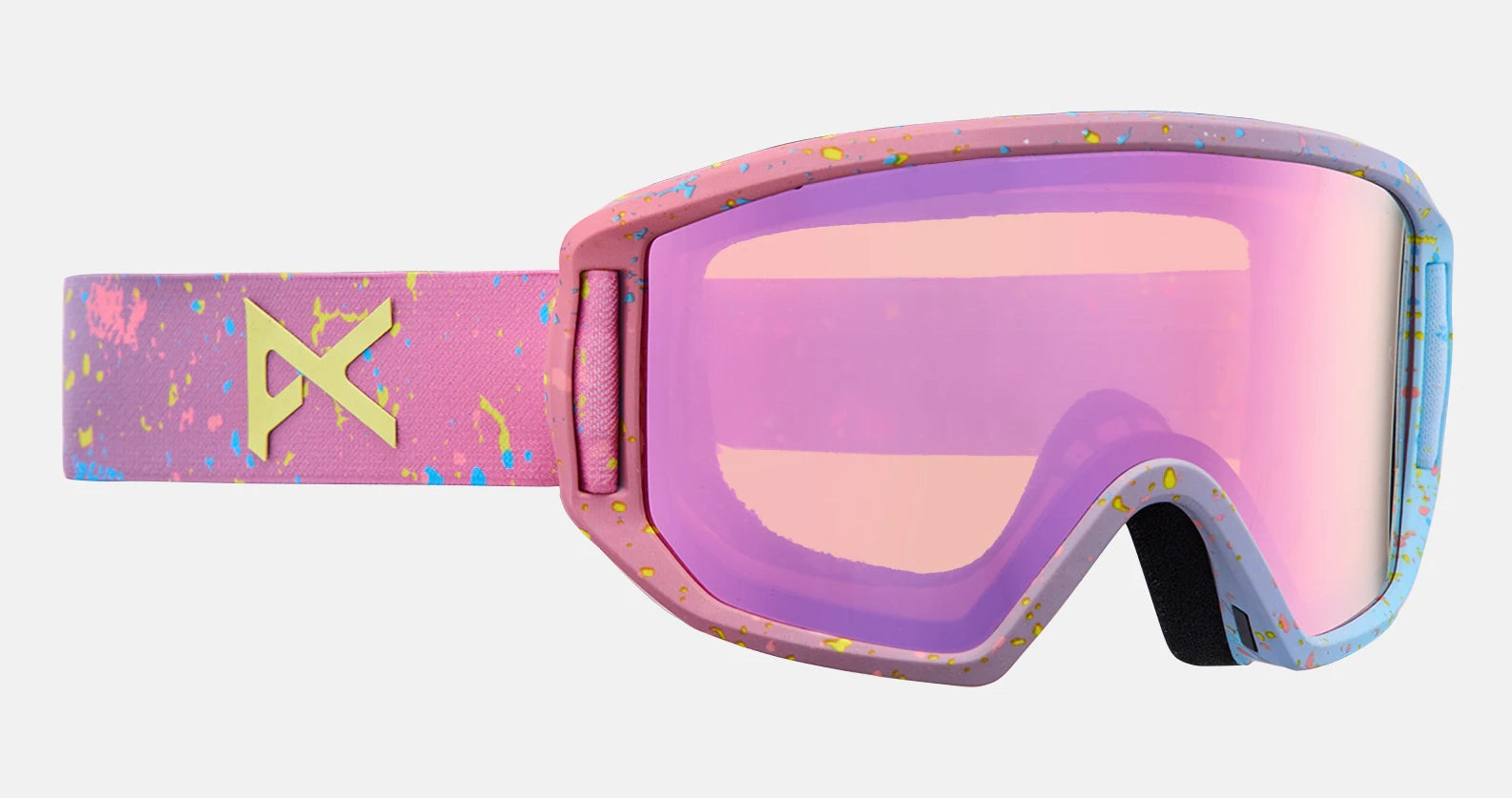 Anon Relapse Junior Goggles & MFI Face Mask Splattered Pink / Amber lens