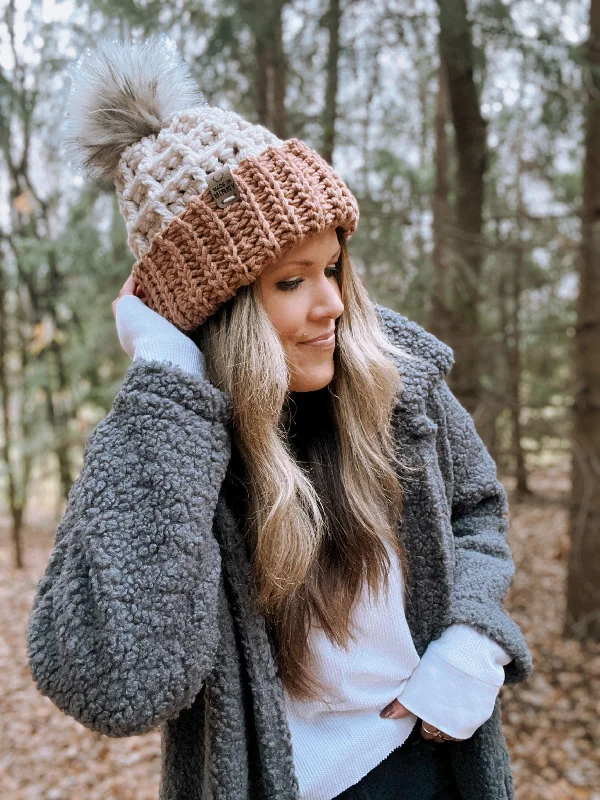 Chunky Waffle Fold Beanie | Cider & Linen