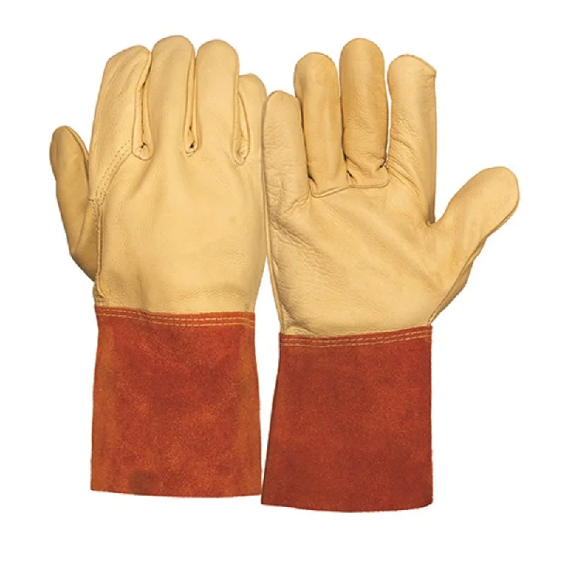 Pyramex Grain/Split Cowhide Leather Welding Gloves GL6001W (12 Pair)