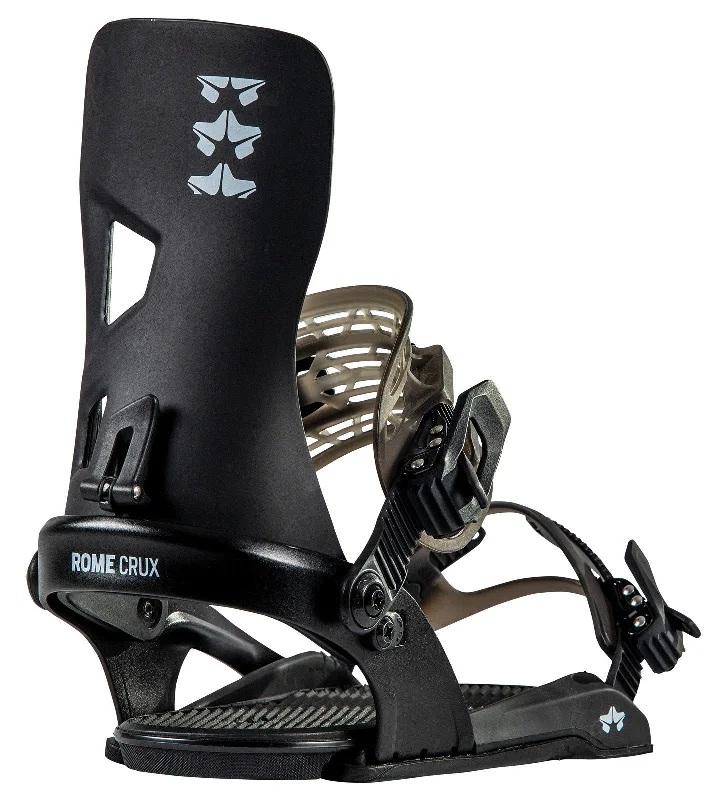 Rome Crux Snowboard Bindings, L/XL (Mens US 10.5-13), Black New 2024