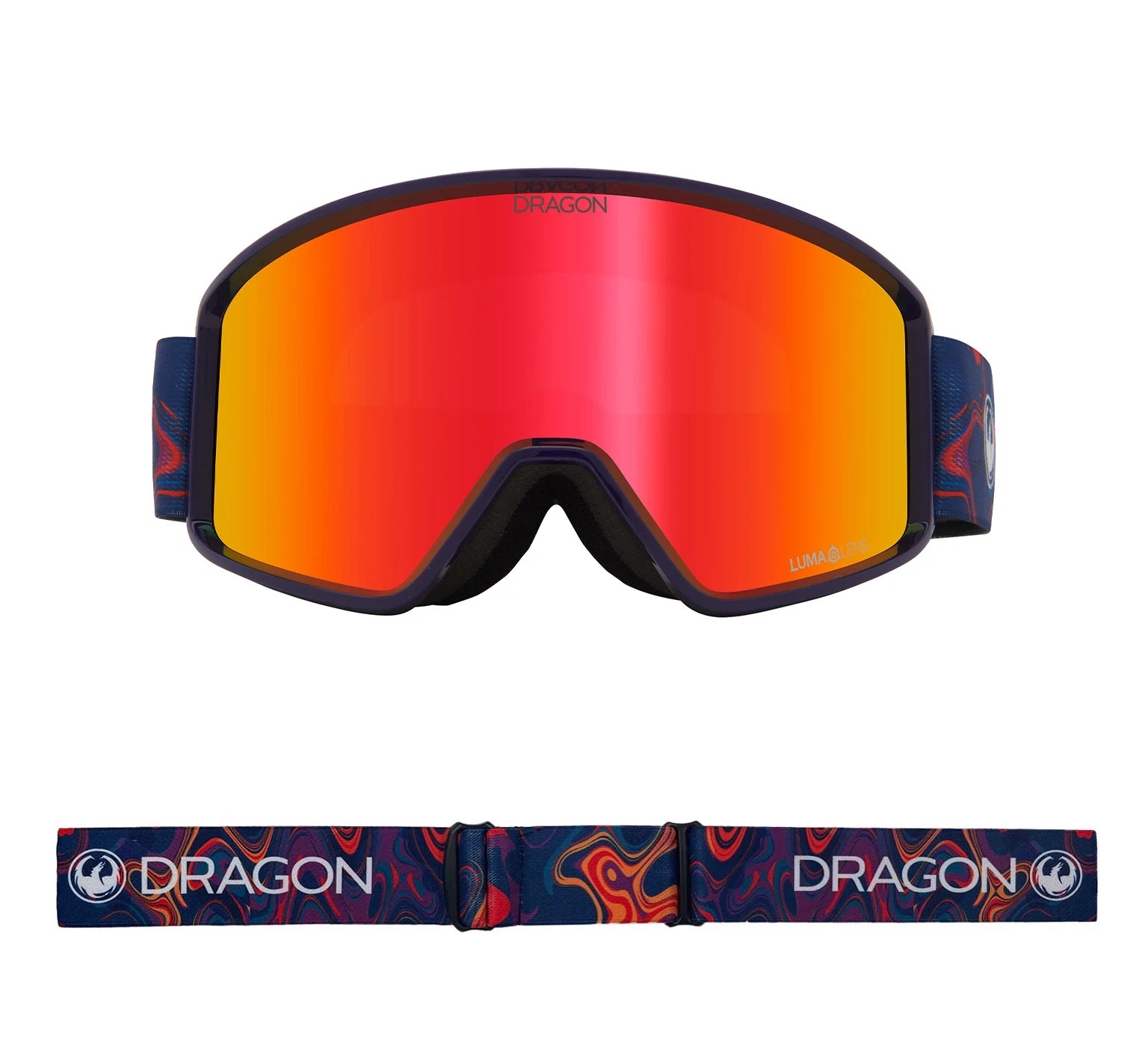 Dragon DXT OTG Snow Goggles Swirl / Lumalens Red Ion