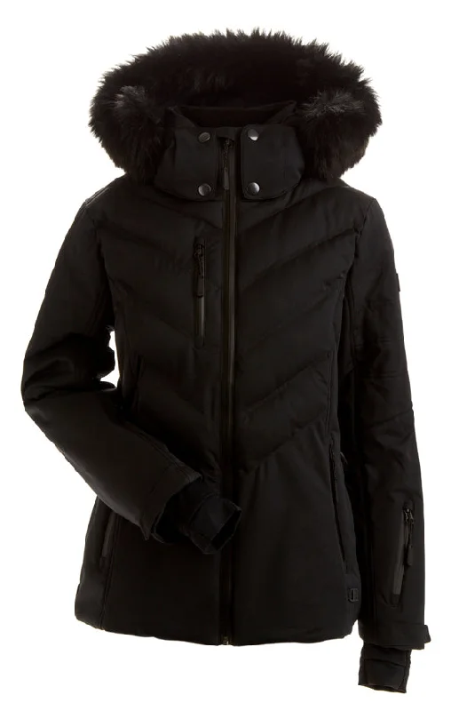 Nils Sundance Faux Fur Jacket Womens Black