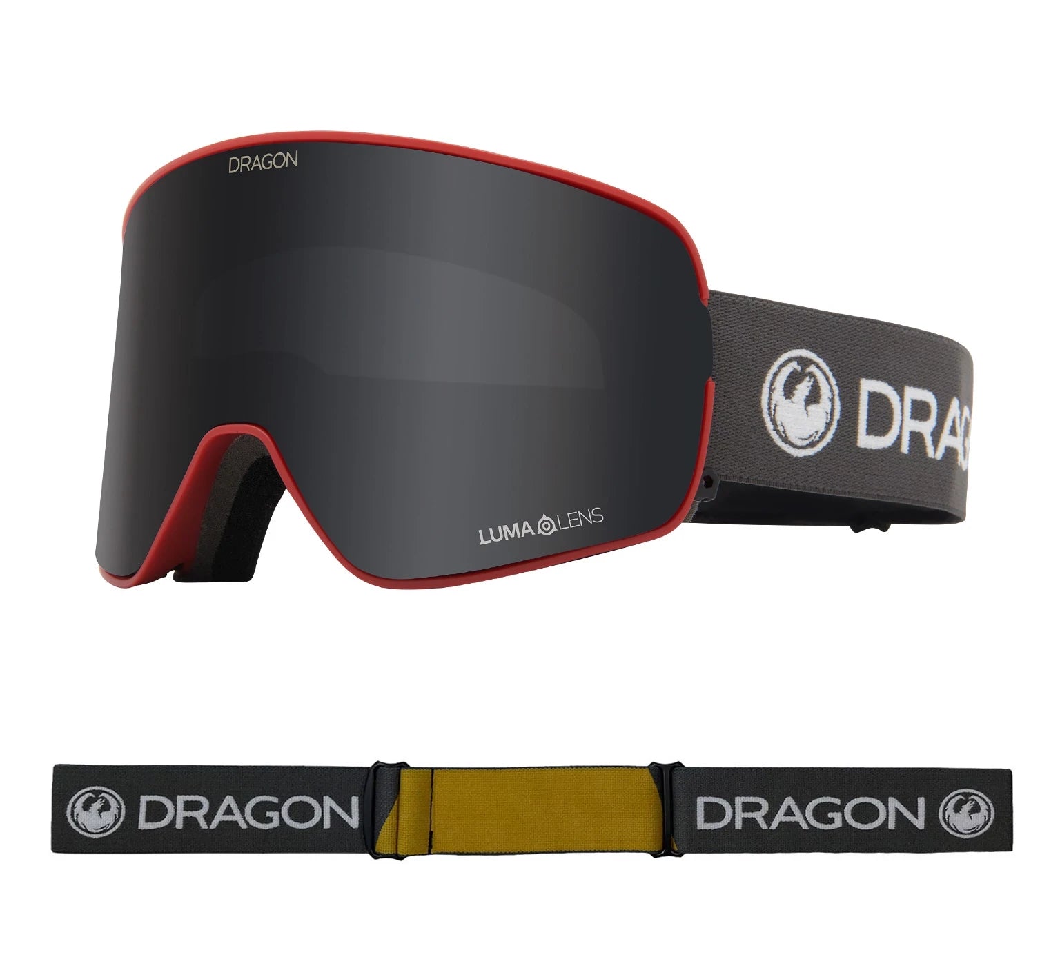 Dragon NFX2 Snow Goggles 2022 Block Red / Lumalens Dark Smoke + Spare Lens