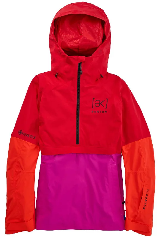 Burton [AK] Kimmy GORE-TEX Womens Anorak Jacket Molten Red / Very Berry / Signal Orange