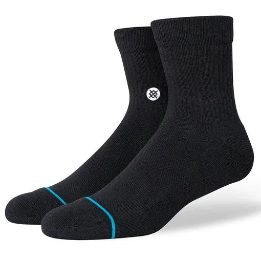 Stance Icon Quarter 3Pk Socks - Black