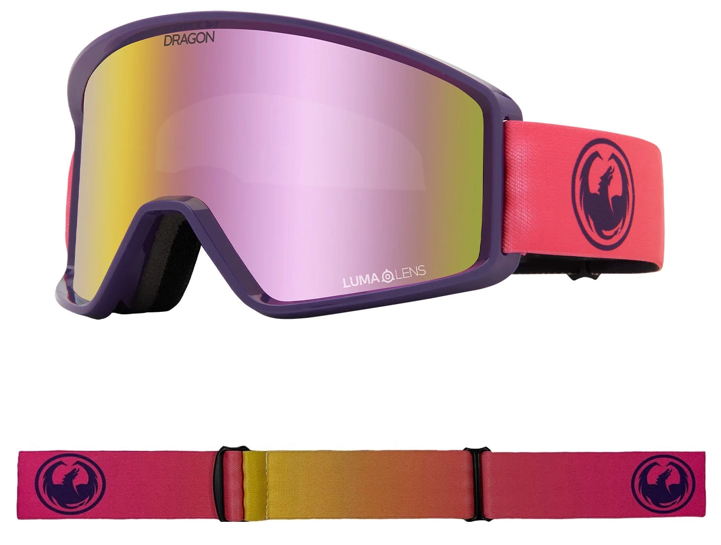 Dragon DXT OTG Snow Goggles Fade Pink Lite / Lumalens Pink Ion