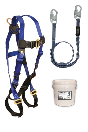 FallTech 7015 Harness; 8259 Shock Absorbing Lanyard