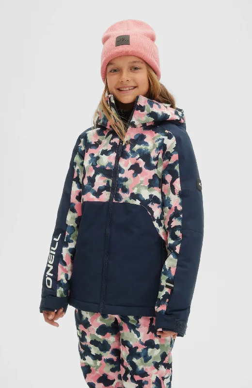 ONeill Adelite Girls Jacket Blue Print / Pink