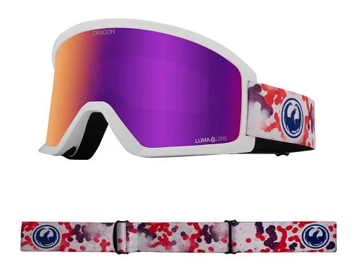 Dragon DX3 OTG Snow Goggles Low Bridge Koi Lite / Lumalens Purple Ion