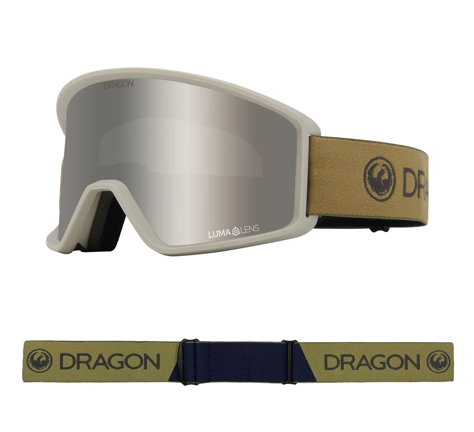 Dragon DXT OTG Snow Goggles Block Beige / Lumalens Silver Ion